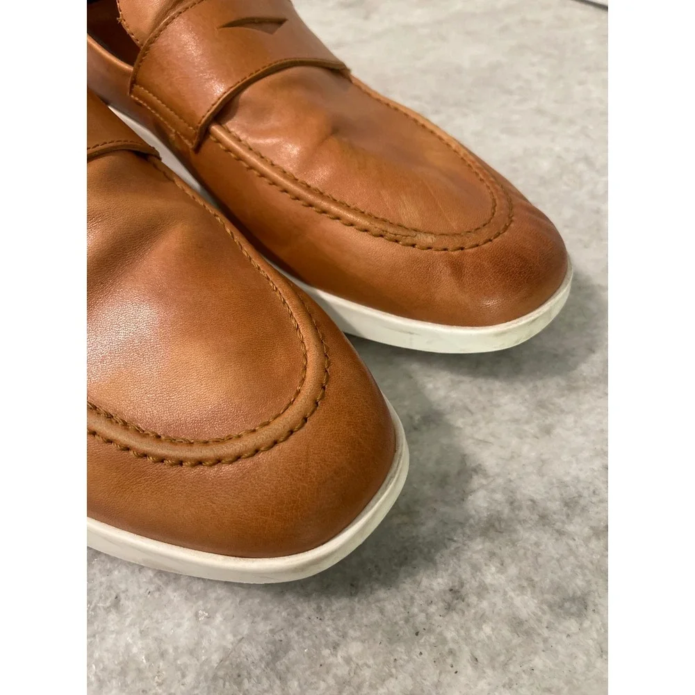 Wolf & Shepherd Loafer Mens 11.5 Honey Tan Crossover Leather Penny Sneaker Sole